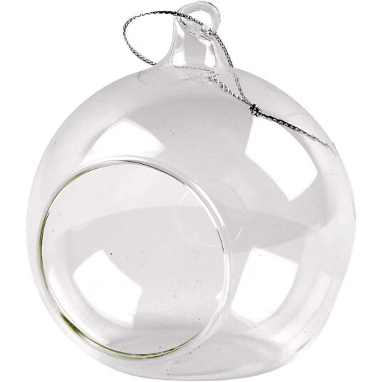 Creativ Company Glasskule med hull dia. 8 cm 6 stk./ 1 pk. Creativ Company Glasskule med hull dia. 8 cm 6 stk./ 1 pk.