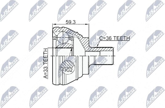 Nty Drivknute drivaksel NTY NPZ VW 039