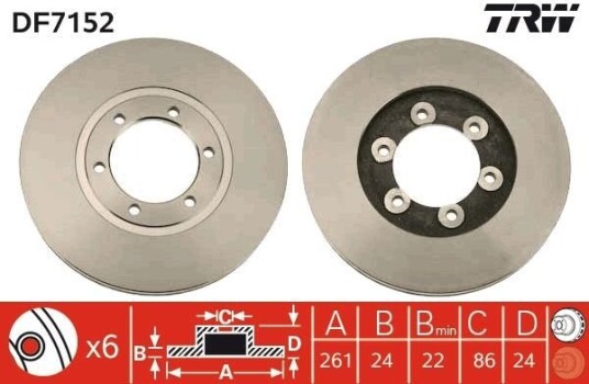 Bremseskive TRW DF7152