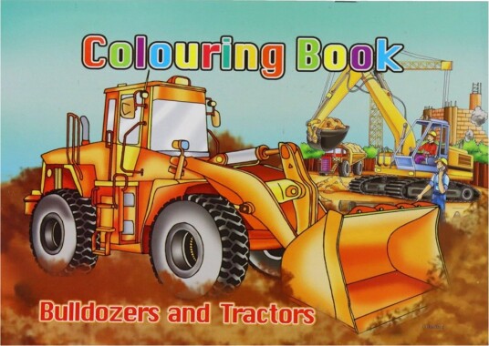 Fargebok A4 Bulldozers & Tractors 16 Sider |