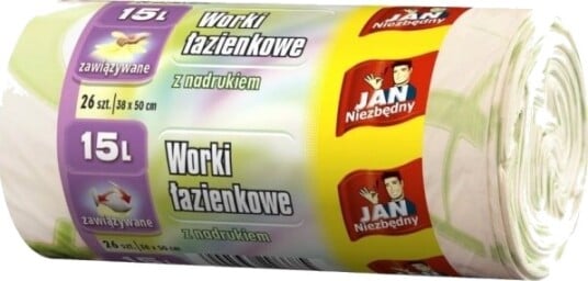 Sarantis Jan Niezbedny Trykte Baderomsposer 15L 1 Pakke 26 Stk