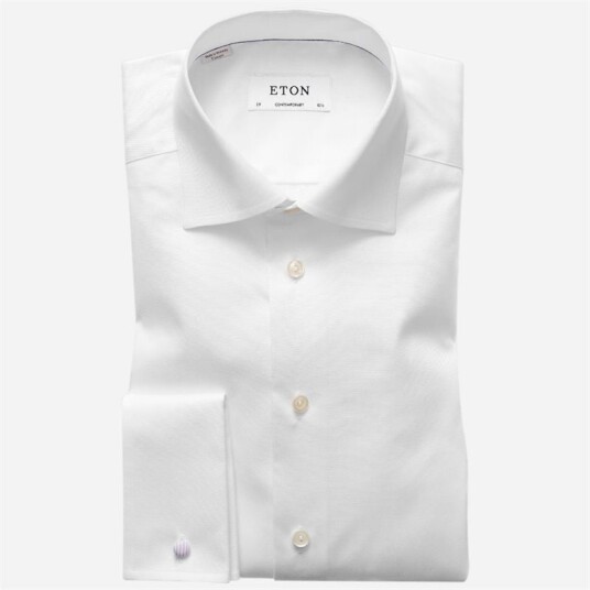 Eton Contemporary Fit Shirt Double Cuff White