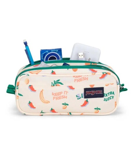 JanSport stort pennal Five A Day Cream JanSport stort pennal Five A Day Cream