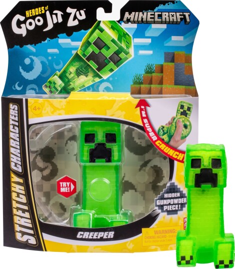 Goo Jit Zu Minecraft Creeper Actionfigur 24 cm med Stretchy Egenskaper