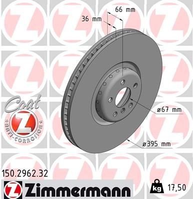 Bremseskive ZIMMERMANN 150.2962.32