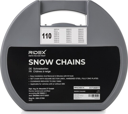 RIDEX 5171A0017 Snøkjettinger RIDEX 5171A0017 Snøkjettinger