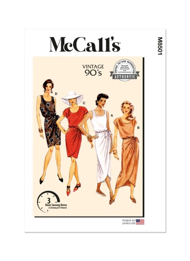 McCall's 8501 Vintage Kjole D5 4-6-8-10-12 McCall's 8501 Vintage Kjole D5 4-6-8-10-12