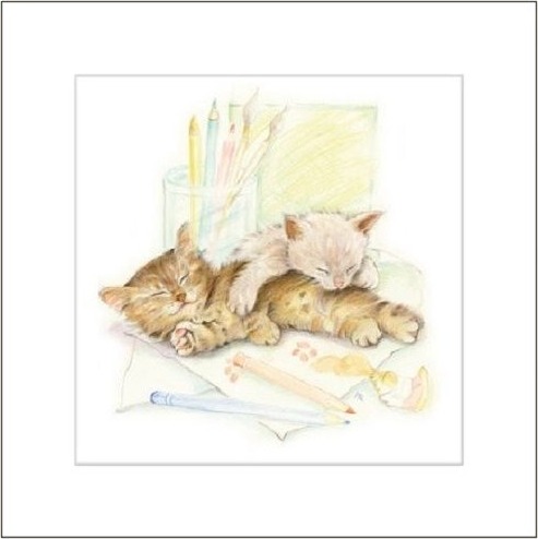 Da Vinci Kort Katter Davinci 16X16 Cm + Konvolutt