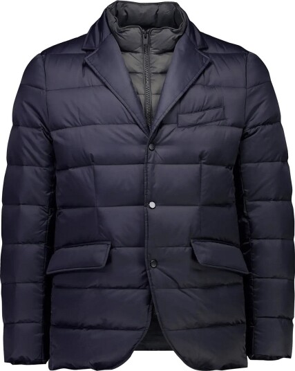 Lindbergh Black Water Repellent Down Blazer   DK NAVY   L