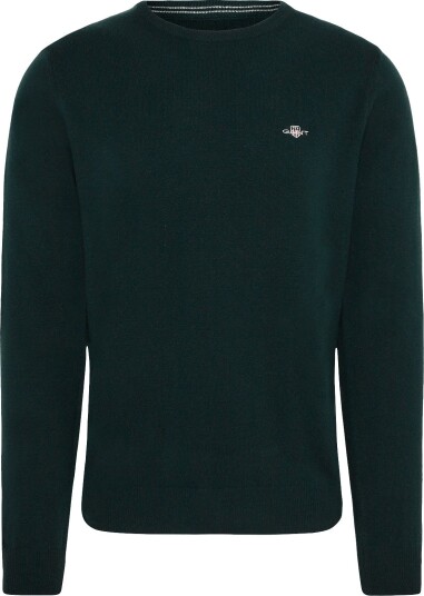 Gant Superfine Lambswool C Neck TARTAN GREEN XXL