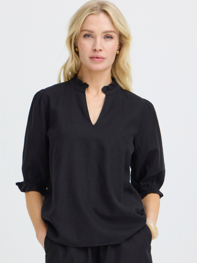 B.YOUNG Falakka Puff Blouse Sort 34