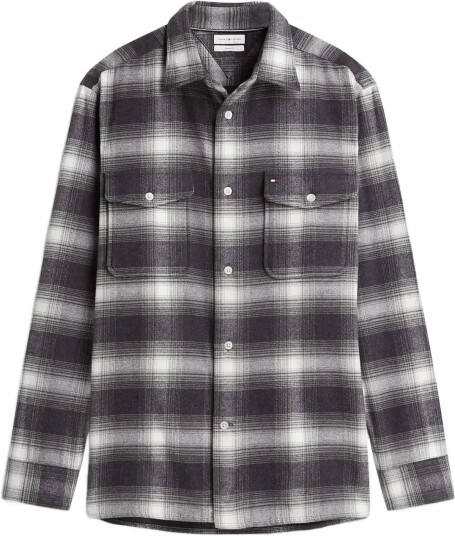 Tommy Hilfiger Flannel Check Overshirt Grey XL