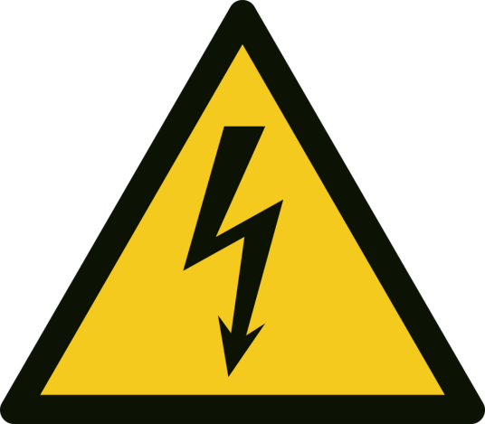 Jo Safety Fareskilt Spenningsfare Elektrisk strom Plast 100 mm