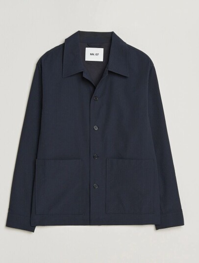 NN07 Blaze Seersucker Overshirt Navy Blue NN07 Blaze Seersucker Overshirt Navy Blue
