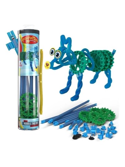 ClicSpaghetteez Noodle The Pup Flexible Building Sticks 34 pcs.