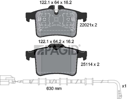 PAGID T2375N Bremseklosser