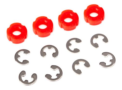 Traxxas 8261 Piston Dampers Red 4 with e-clips Traxxas 8261 Piston Dampers Red 4 with e-clips