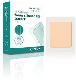 Klinion Wound Care Kliniderm Foam Silikone Lite Border 4x5cm 5 stk Klinion Wound Care Kliniderm Foam Silikone Lite Border 4x5cm 5 stk