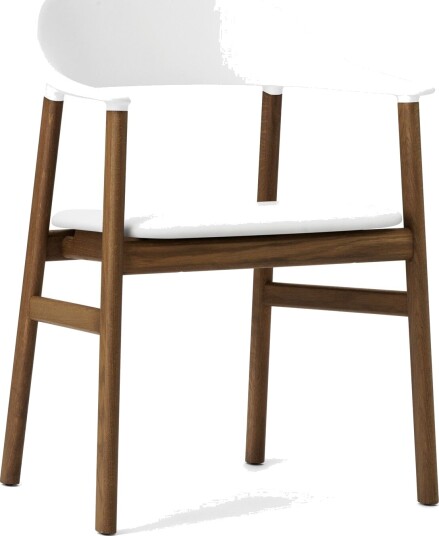 Normann Copenhagen Herit Spisestol med Armlener Skinntrukket Røkt Eik/ Hvit