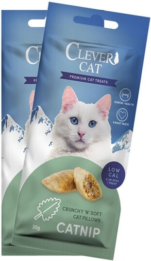 Clever Cat Pillow Kattegodbiter Kattemynte 30 G