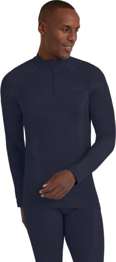 Falke Men"s Long Sleeve Zip Wool-Tech Space Blue, XL