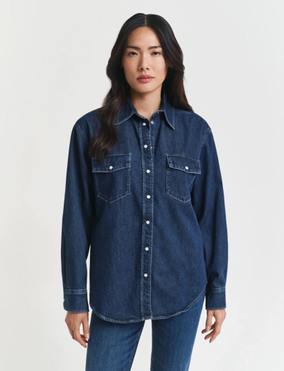 GANT Rel Pocket Denim Shirt - Blue - 38