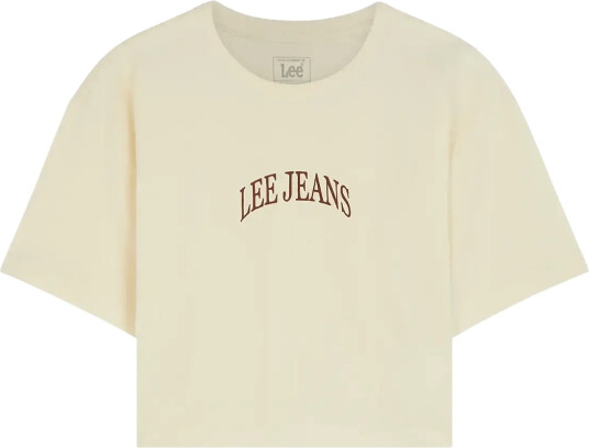 Lee Jeans Ss Cropped Tee Cream L