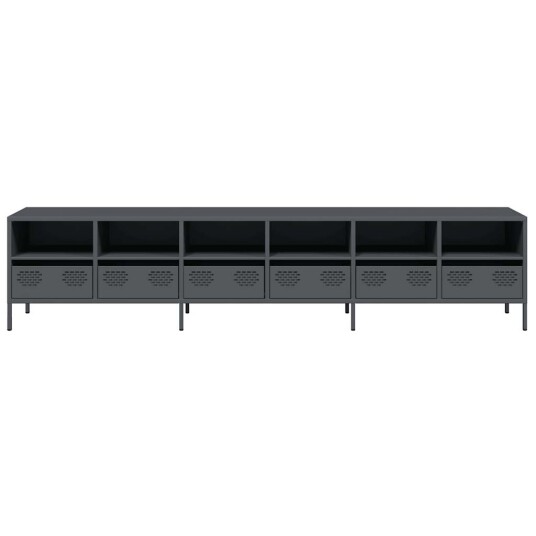 TV benk antrasitt 202x39x43,5 cm kaldvalset stål
