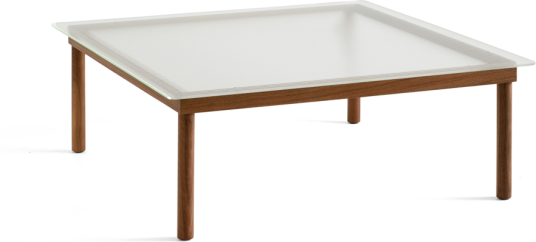Hay Kofi sofabord Walnut-ribbed glass 100 cm