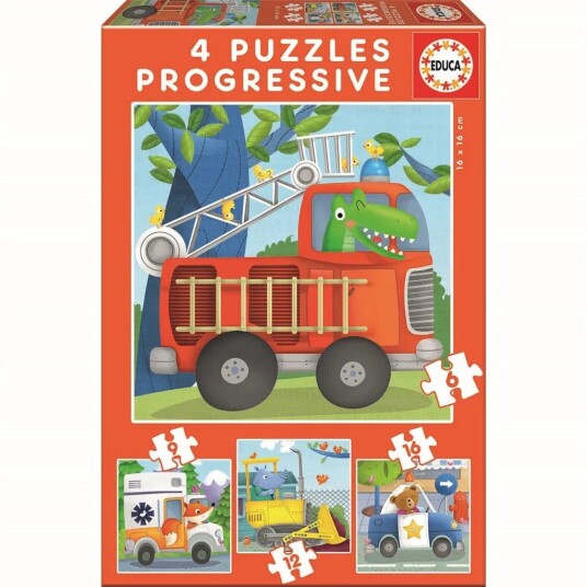 Educa Progressive Puzzle Set 4 Fun Puzzles in One Box! Educa Progressive Puzzle Set 4 Fun Puzzles in One Box!