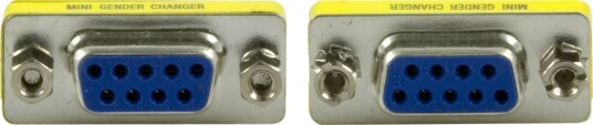 Deltaco DB9 Hu-Hu Kjønnsbryter Adapter for Seriell Tilkobling