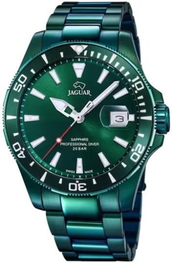 Jaguar Herreklokke J988/1 Executive Grønn/Stål Ø44.5 mm Jaguar Herreklokke J988/1 Executive Grønn/Stål Ø44.5 mm