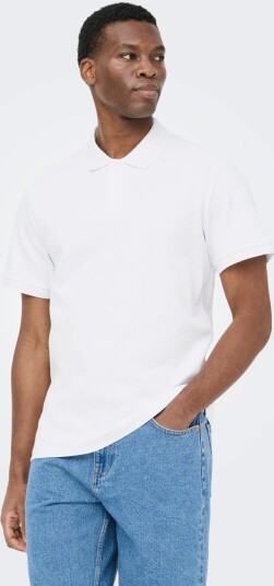 ONLY & SONS Onsben Reg Ss Polo Shirt Noos   White   L