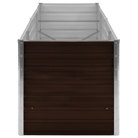 vidaXL Høybed brun 240x80x77 cm galvanisert stål