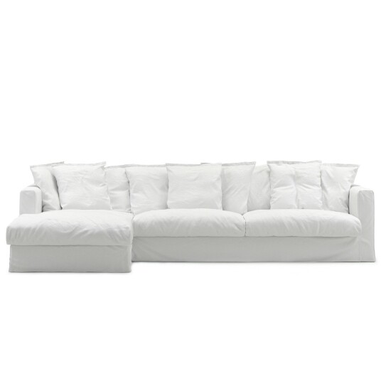 Decotique Le Grand Air 3 Seter Sofa Bomull Divan Venstre Hvit