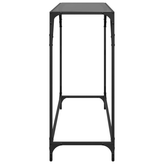  Konsollbord med svart glassplate 98x35x81 cm stål 846021
