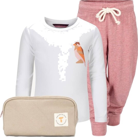 Tufte Nattsmelle Jersey Pj Set Heather Rose (146/152)