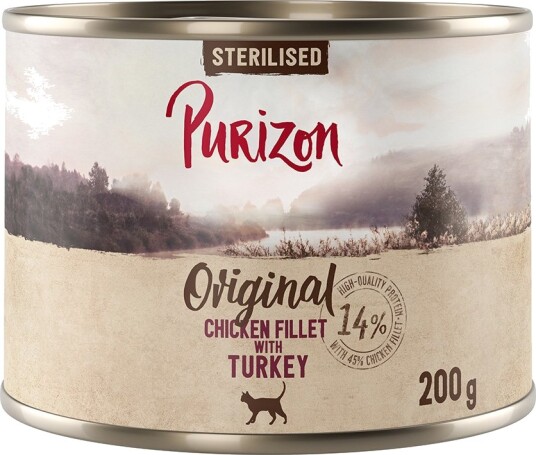 Purizon Våtfôr Original Kornfri Sterilised Med Kyllingfilet Kalkun 24 X 200 G Purizon Våtfôr Original Kornfri Sterilised Med Kyllingfilet Kalkun 24 X 200 G