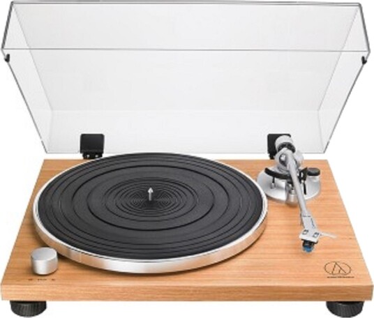 Audio-Technica AT-LPW30TK Manuell Platespiller med RIAA Forsterker og Lønn Finish Audio-Technica AT-LPW30TK Manuell Platespiller med RIAA Forsterker og Lønn Finish