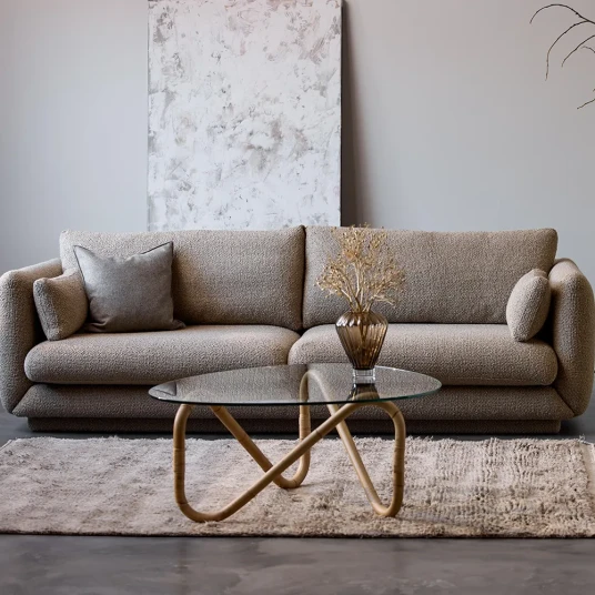 Cane line Bloom 3 seters sofa m/sokkel Taupe Cane line Bloom 3 seters sofa m/sokkel Taupe