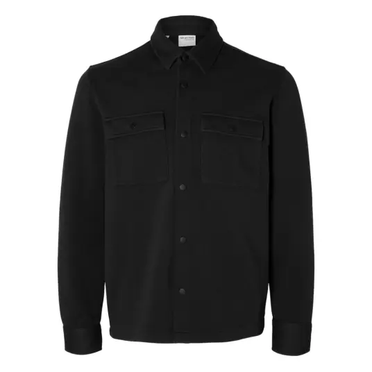 Selected HOMME - Overtreksskjorte slhJackie Sweat Jacket - Svart Selected HOMME - Overtreksskjorte slhJackie Sweat Jacket - Svart