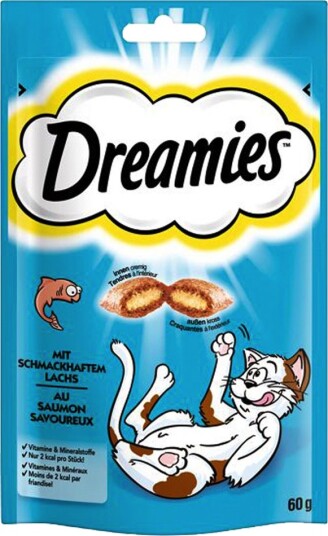 Dreamies Okse Laks Tunfisk Og Ost 4 X 60 G