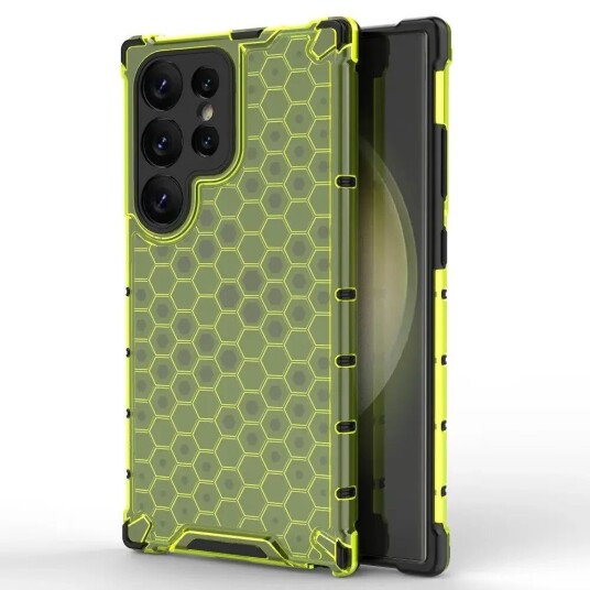 INCOVER Samsung Galaxy S24 Ultra Hybrid Deksel - Honeycomb Grønn