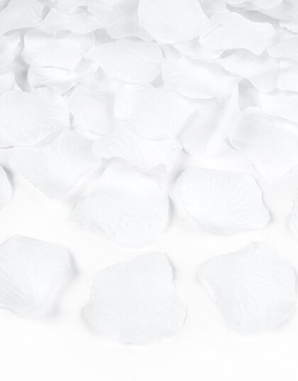 Partydeco 100 stk Hvite Roseblader