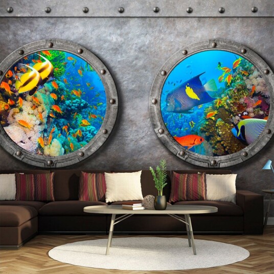 Fototapet Window To The Underwater World 100x70 - Finnes i flere størrelser