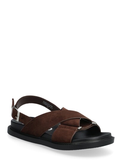Bianco Biaoslo Cross Sandal Faux Suede Brown 39 Bianco Biaoslo Cross Sandal Faux Suede Brown 39