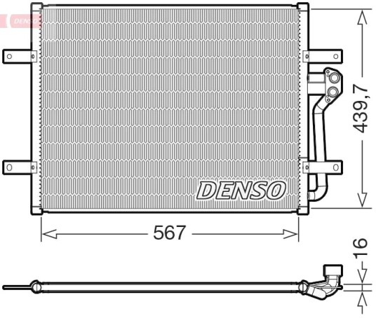 DENSO DCN32035 Kondensator, klimaanlegg