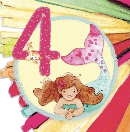 Firkantet Kort Cl4204_Po Birthday 4 Girl