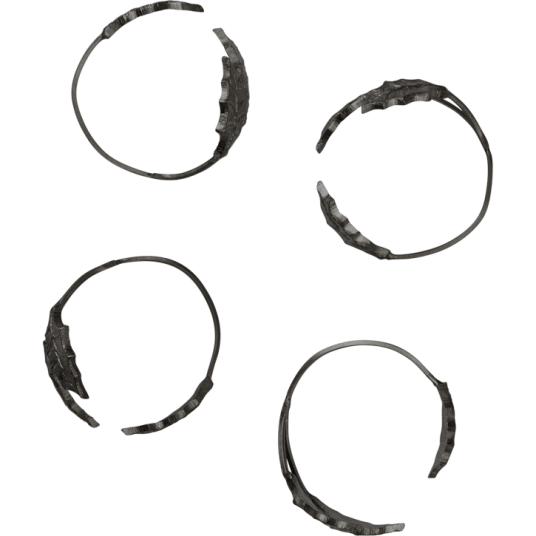 Ferm Living Holly Leaf Serviettring 4 pk Sort Messing
