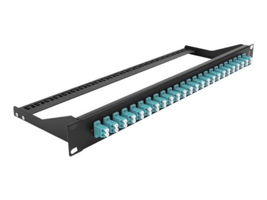 Delock - Koblingspanel - Rackmonterbar - Lc Duplex Mm X 24 - Svart Akvamarin - 1U - 19"